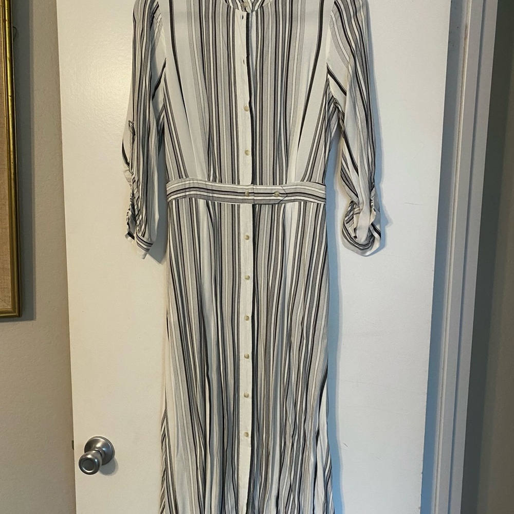 Striped Button-Down Dress